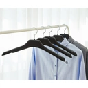 ANQI Wide Shoulder, Anti-Hump Jacket Hanger,Black,Pack of 20 image 2