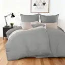 LeBonsoir Basics 50x75cm Pillowcases Set of 2， Super Soft Easy Care Microfiber，Envelope Closure， Light Gray， Pillows Not Included image 3