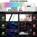 Dreamcolor Acrylic Interior Car LED Strip Light with Wireless APP, RGB 22 in 1 with 175 inches 600 LEDs Fiber Optic Ambient Lighting Kits, Dynamic Chasing Music Sync Neon LED Strip for Car Accessories image 2
