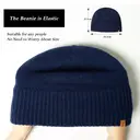 TOP-EX  100% Merino Wool Beanie Fleece Lined Cuffed Watch Fisherman Cap M/L Navy image 3