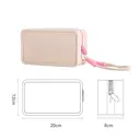 Trousse de Maquillage Portable en Silicone JORDAN&JUDY Colorblock 20×12×8cm - Kaki 1 pc image 8
