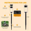 UME 2 Pack Solar Pathway Lights Outdoor, Bright Solar Garden Lights with Metal Design–IP65 Waterproof, Auto On/Off, 3000K LED Landscape Lighting for Yard, Lawn, Walkway, Driveway, Patio Decor image 4