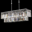 Homary Luxury Radiant Prismatic Clear Crystal 3-Light Pendant Light in Chrome image 4