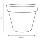 EDA Pot TOSCANE  Orange Terre Battue   Ø 48 cm
Dim. Ø 47,5 x 39 cm
Volume 43 L 
Garantie 7 ans France métropolitaine image 1