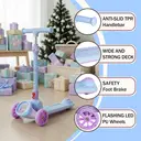 Neuleb Kick Scooter for Kids, 3 Wheel Adjustable Height, Lean-to-Steer, Widen Anti-Slip Deck, Light Up Flashing Wheels, Toddler Scooter for Boys Girls Ages 3-10, Outdoor Indoor Sport Toy Birthday Gift image 2