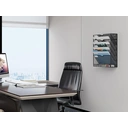 Senhoglb Porte-revues mural A4 en maille métallique avec 6 compartiments - Noir image 4