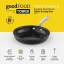 Good Food by Tower Hard Anodised 28cm Frying Pan, Induction Compatible, Grey image 4