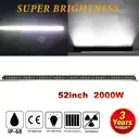 CO LIGHT Barre lumineuse LED double rangée 52 pouces, anti-reflet, pour usage tout-terrain, blanc et ambré, DRL, avec supports latéraux et inférieurs, pour SUV et VTT image 0