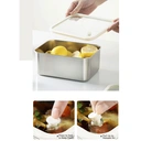 PURECOOK 304 Stainless Steel 3|Piece Deep Food Storage Container Set | Silicone Glass Lids image 6