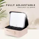 SENSSE Glow Up Vanity Case – LED Light Mirror, Organised Beauty Storage, Portable Travel Design – Blush Pink SNSEVC01, Top Gift Picks image 8