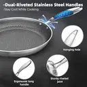 COOKER KING Stainless Steel Pans Set of 3 (8+10+12 Inch), Nonstick Frying Pans, Induction Pan Set, Chef's Pan, Skillets Dishwasher & Oven Safe, Stay-Cool Handles, Compatible with All Cooktops image 4