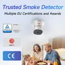 HEIMAN Mini Smoke Detector with 10 Year Battery Life, 85 dB Alarm, TÜV and EN14604 Certified Smoke Alarm Fire Alarm with Fire Alarm and Photoelectric Sensor (3)  image 3