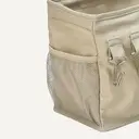 ANQI Bedside Caddy Hanging Storage Organizer, 4.72 x 14.57 x 7.87 in, Linen, Dark Grey image 2