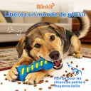 BLINKIT Jouet sonore os en TPR et PVC pour petits et moyens chiens image 1