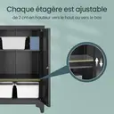 Ochama x SONGMICS Armoire à outils métallique avec portes verrouillables et étagères, organisateur de garage pour bureau ou maison, noir image 5