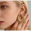 VoxorAI European and American style gold sunflower earrings, stud earrings, all seasons image 2