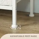 HOMCOM Chest of Drawers with 9 Fabric Drawers, Boucle Storage Organiser with Steel Frame, Fabric Dresser for Bedroom, Living Room, Hallway, Cream White image 6