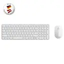 Rapoo 9310M Kabelloses Tastatur-Maus-Set, kabelloses Desktop-Set, 2400-DPI-Sensor, bis zu 12 Monate Akkulaufzeit, flaches Aluminium-Design, deutsches Layout für PC & Mac – Weiß image 4