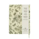 Jubiluu Carnet A5 élégant à couverture en tissu, à lignes - 96 feuilles (papier 100 g/m²) - Marque‑page et bande élastique - Carnet ligné crème classique pour l’écriture, l’école, le bureau et comme cadeau - Vert botanique image 6