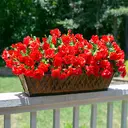 Yuejia Lot de 6 bouquets de fleurs artificielles en soie camélia rouge - 38 cm image 4