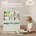 AIYAPLAY Kids Bookshelf, Bookcase Toy Storage Organiser with 3 Tier Shelves, Drawer, for Bedroom, Nursery, Playroom, Classroom, Green image 5