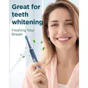 Coulax Hollow-Cup Sonic Electric Toothbrush - 40,000 VPM, 5 Modes, 120-Day Battery, 8 DuPont Brush Heads, Travel Case & Stand - Deep Blue image 6