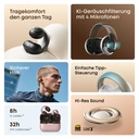 Soundcore AeroClip von Anker, Open-Ear-Kopfhörer, Bluetooth-Ohrhörer, Open-Ear-Ohrhörer, ganztägiger Tragekomfort, 4 KI-gestützte Mikrofone, sicherer Halt, 12 mm Treiber, Hi-Res, offenes Ringdesign, Weiß image 6