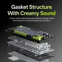 Rapoo V700DIY claviers mécaniques tri-mode 75 %, disposition QWERTY US, Gasket Mount-BG image 2