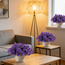 Yuejia 4Pcs 13.77in/35cmArtificial Billy Ball Flower Man Fake Plants Living Room Decoration Ornaments Desktop Fake Flowers(purple) image 2
