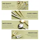 FangYuan Set de 4 couverts en acier inoxydable compatibles lave-vaisselle - Argent  image 4