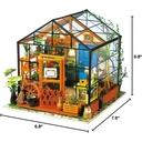 Robotime Rolife Cathy's Flower House DIY Dollhouse Kit 23.6 x 17.8 x 18cm 1PC,Home decoration, bookshelf decoration,Craft Gifts for Adults and Teens,Educational toys image 8
