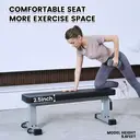 SPORTSOUL Banc de musculation plat robuste pour salle de sport à domicile, entraînement de force, montage stable, capacité de charge 610 livres image 6
