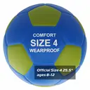 LONGSAIL Ballon de football en caoutchouc haute qualité Taille 4 Bleu/Vert image 1