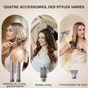 Uniorange H16 Sèche-cheveux portable pliable haute vitesse, moteur 110 000 tr/min, technologie bouclier ionique 1 milliard+, avec 4 buses de coiffage - Doré image 4