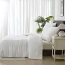 Meeallhome  Comforter Set Seersucker Textured Bedding set 135*200cm/50*75cm*1  White image 1