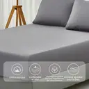 ochama Drap-housse en coton pur brossé 180 x 200 cm - Gris image 1