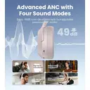 Edifier W820NB Plus Casque supra-auriculaire sans fil à réduction de bruit, -49 dB RBA, Audio haute résolution LDAC, Autonomie de 88 h, Son spatial, Appels clairs par IA, Bluetooth V6.1 et multipoint, rose image 3