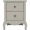 Galano Stella 2 Drawer Bedside Table – Modern Storage Cabinet for Bedroom, Living Room, Hallway or Entryway – Grey image 0