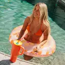 Bottle Bottle 40 oz Stainless Steel Vacuum Tumbler with Handle and Straw, Orange Ocean image 5