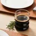 Ju7cer  Glass CupBubble Glasses with Straw, Wave Glasses, Tumblers, Glass Cups, Water Glasses for Latte Macchiato, Iced Coffee, Whisky, Cocktails, Yogurt, Soda Coffee360ml 1pc image 0