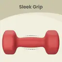 SONGMICSHOME  Set of 2 Neoprene Hex Dumbbells, 2 x 3 kg, with Dumbbells Bars, Home Training, Red image 5