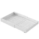 VIVREAL Extendable Storage Rack – White Large Drill-free Pull-out Basket， Stainless Steel， Adjustable 16.5–26.8 in， Easy Installation， S42W, New Year Sale , Top gift picks image 0