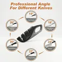 LIFEPAL Multi-Angle Adjustable Knife Sharpener, Three-Stage Sharpening System, Suitable for Kitchen Knives, Scissors and Serrated Knives image 6