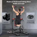 Pooboo Multifunction Power Tower with Bench and Rock Climbing Grip Pull Up Bar Dip Station for Home Gym Workout Strength Training Fitness Equipment image 6