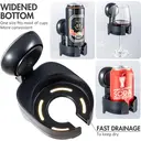 TAILI Support de verre à vin à ventouse pour douche, porte-gobelet de bain mural amovible pour bière, vin, boissons, à apprécier dans le spa, salle de bain, cuisine, etc. Noir image 4