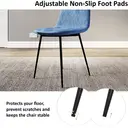 Vida Designs Dining Chairs Luton Quilted Blue 2pcs image 5