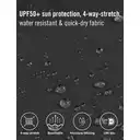 baleaf Womens Walking Trousers Lightweight Quick Dry Water-Resistant Hiking Cargo Pants With Zip Pockets UPF50+ UV Protection Black-petite M image 3