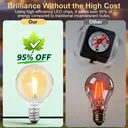 Vivreal G40 Decorative String Lights – 20M (66 ft) 23 Shatterproof Bulbs， Dimmable & Connectable Outdoor Fairy Lights, New Year Sale , Top gift picks image 4