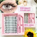 MeoMagic F53 Kit d'extensions de cils avec pince et colle - 120 pièces image 0