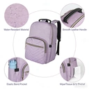 Laptop Backpack for Women， School Backpack Bag 15.6 Inch Lightweight for Travel Work With USB Charging Port Waterproof， Anti theft Rucksack Girls Ladies for University College Large， Purple， New Year Sale ， Top gift picks image 1